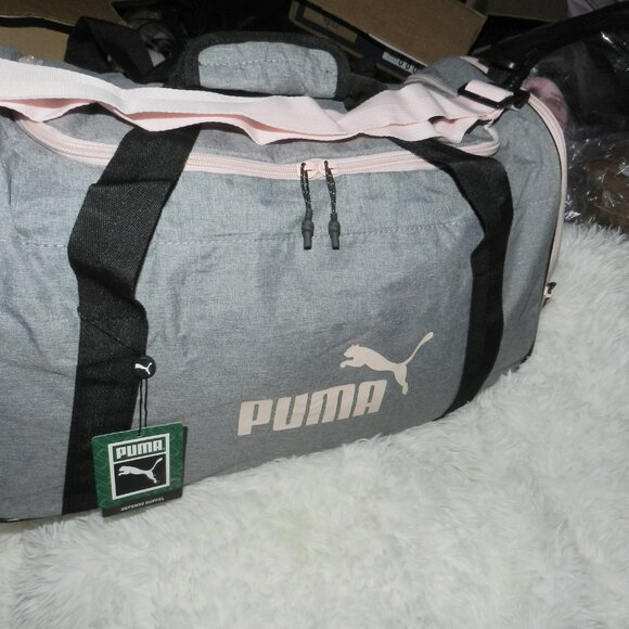 PUMA EVERCAT DEFENSE DUFFLE BAG GREY/LIGHT PINK🆕FAST😮‍💨⚡🚚 - Picture 1 of 15